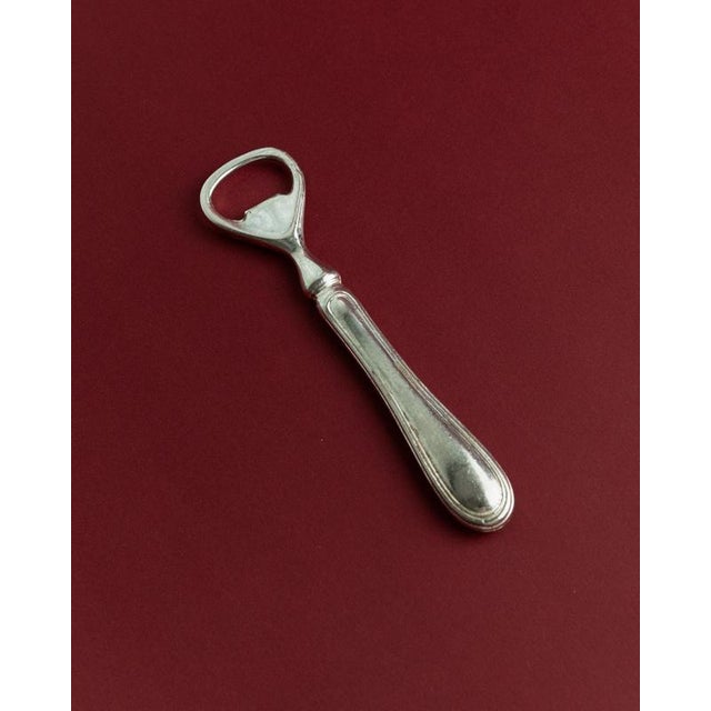 Vintage Minimal Silver-Plated Bottle Opener, 1960s For Sale - Image 4 of 11