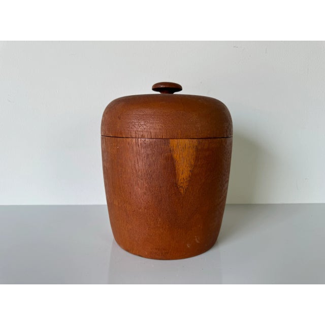 Mid-Century Danish Modern Teak Wood Ice Bucket For Sale - Image 4 of 11