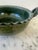 Mid 20th Century Handmade and Handpainted Olive Green Scalloped Edge Terracotta Bowl With Handles - Oaxaca, Mexico (Marked) For Sale - Image 5 of 9