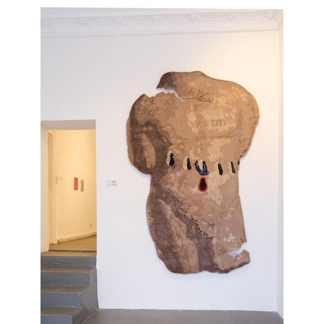 Hand-Knotted Fragment II Rug in Linen with Wool and Silk by Dinodo Studio For Sale - Image 4 of 6