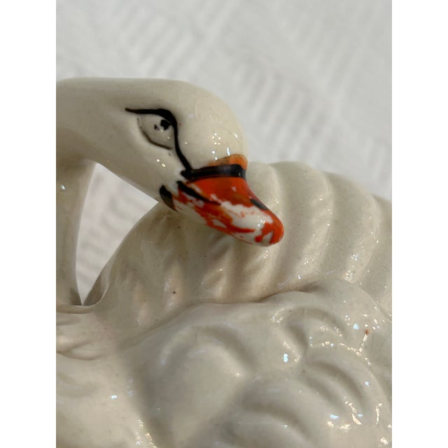 Ceramic Mid 20th Century Petite Porcelain Swan Vase or Planter For Sale - Image 7 of 10