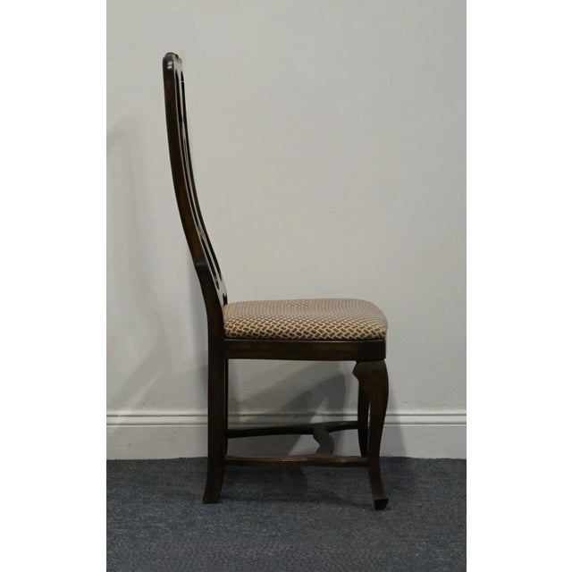 Late 20th Century Henredon Furniture Solid Walnut Country French Provincial Dining Side Chair 28-5800 For Sale - Image 5 of 9