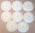 1970s Vintage International China Whitestone "Ocala S Y 6270" Stoneware Dinner Plates, Set of 8 For Sale - Image 11 of 12