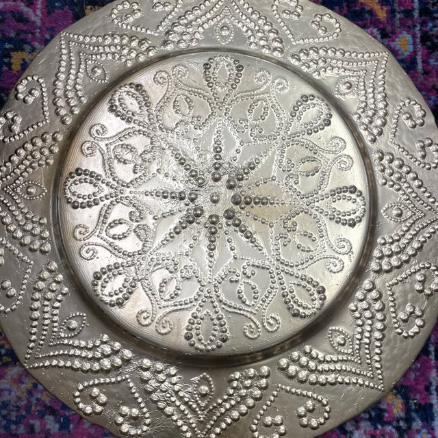 1950s Vintage Beaded Amber Chargers - Set of Six For Sale - Image 5 of 8