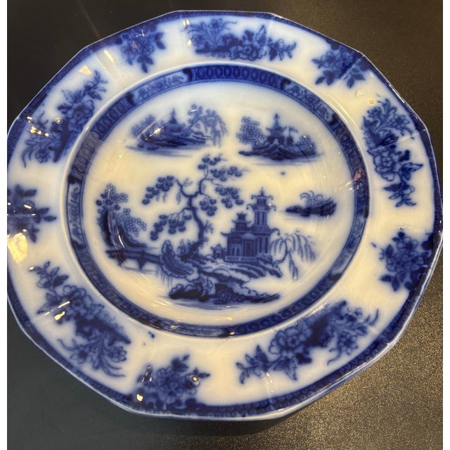 Wedgwood Wedgwood Chapoo Flow Blue Bowl For Sale - Image 4 of 12