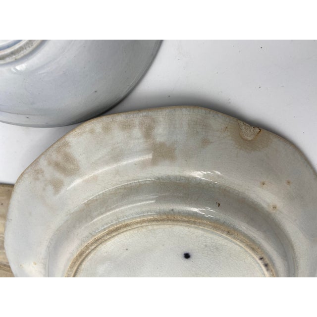 Antique P. W. & Co. Black Mulberry Ware Plates, “Washington’s Vase” - Set of 8 For Sale - Image 11 of 13