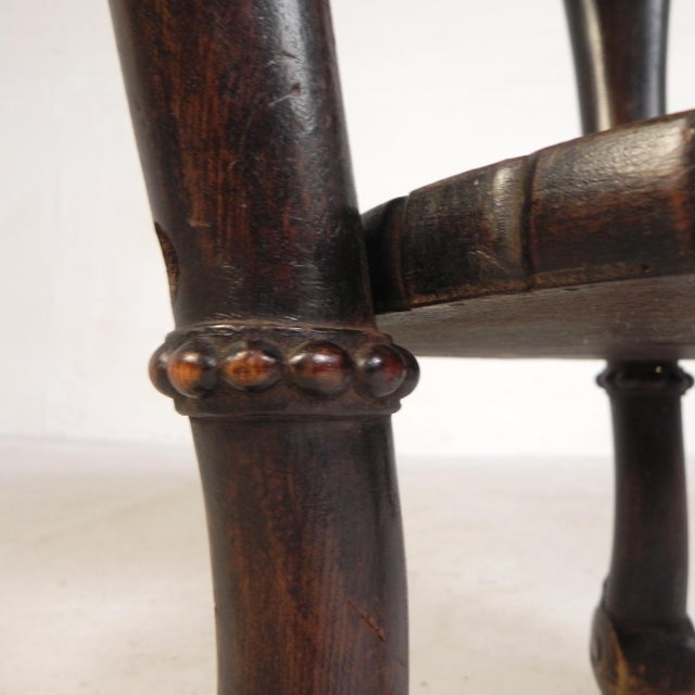 Antique Round Mahogany Side Table with Green Veined Marble Top, 1890s For Sale - Image 11 of 18