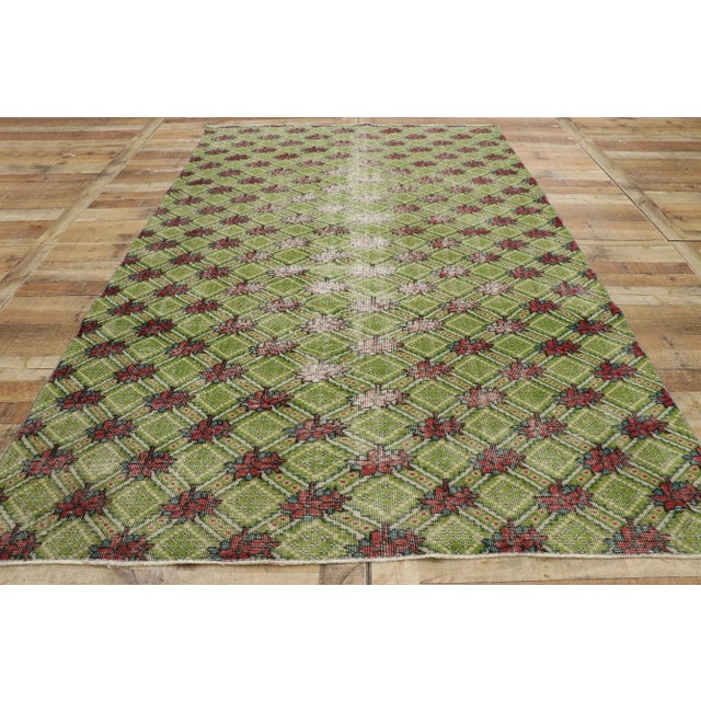 Mid 20th Century Vintage Turkish Sivas Rug - 05'07 x 08'11 For Sale - Image 5 of 11