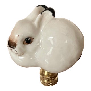 Antique PorcrRabbitt Lamp Finial For Sale