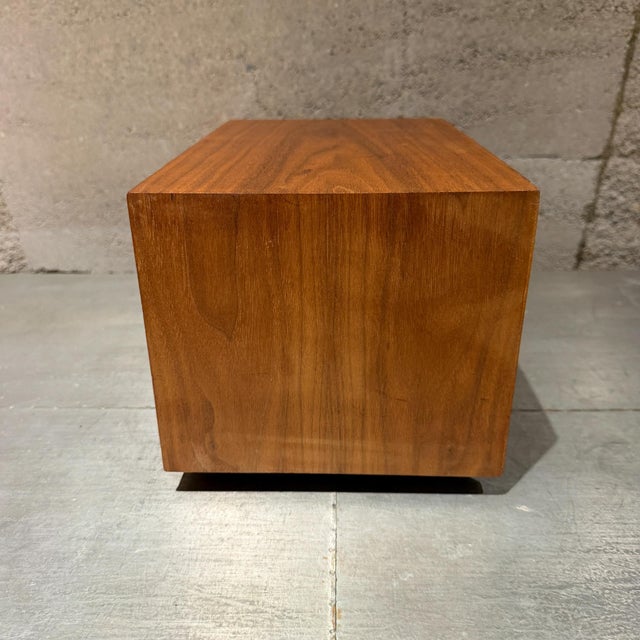 Wood Vintage Walnut Wood Dental Crown Prosthetic Cabinet Jewelry Box For Sale - Image 7 of 10