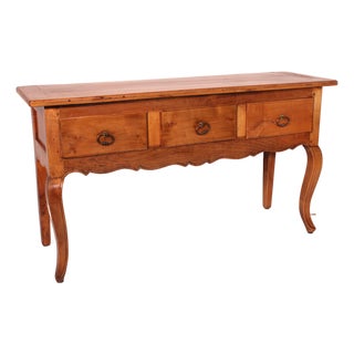 Louis XV Provincial Style Fruit Wood Sofa Table For Sale