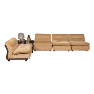 Vintage Italian Amanta Modular Sofa by Mario Bellini for B&B Italia, 1980, Set of 5 For Sale