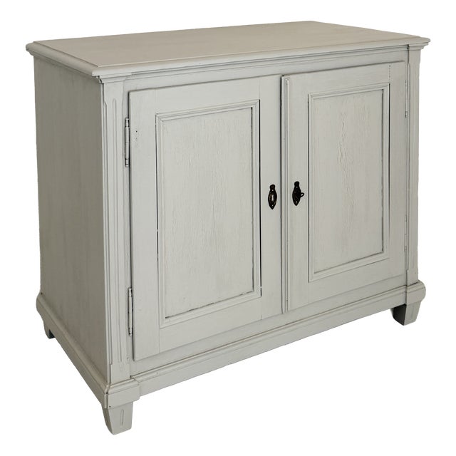Antique German Painted Chest of Drawers with Doors, 1860 For Sale