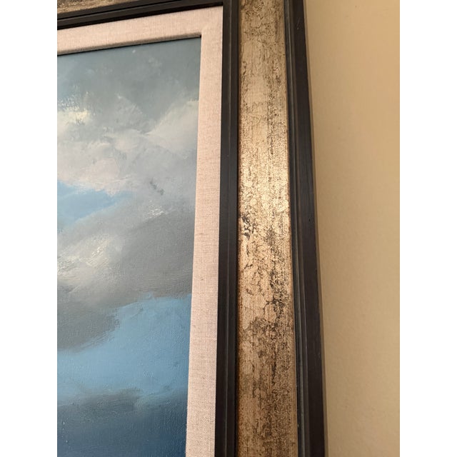 Vintage Large Framed Oil Painting Sailing Ship by Bernard Laarhoven For Sale - Image 4 of 7