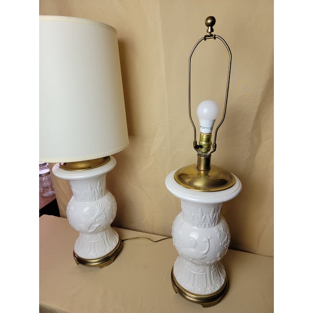 1950s The Phoenix Baluster: Frederick Cooper Blanc De Chine Table Lamps - a Pair For Sale In Phoenix - Image 6 of 12