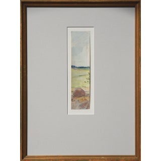 1903 Rocky Landscape Painting with Mountains by Karl Yens, Framed For Sale