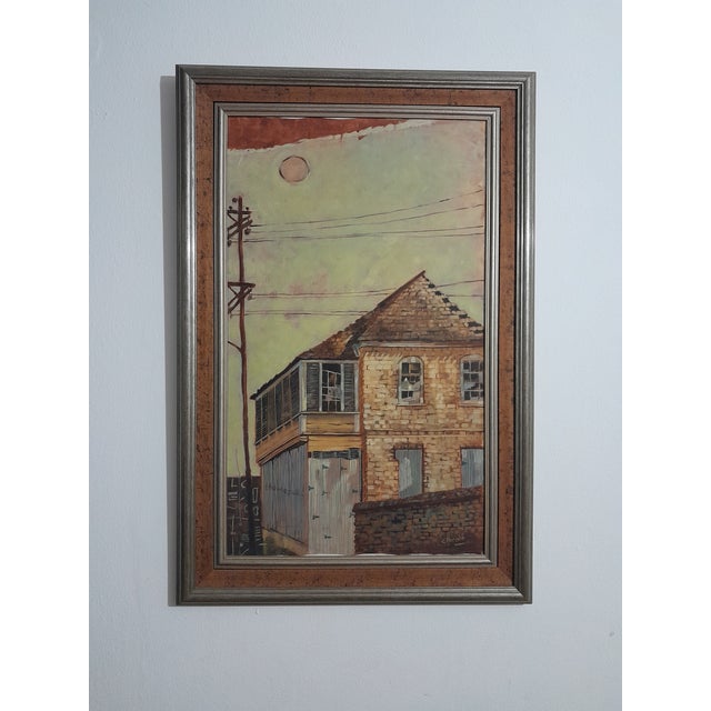 2000s "Forgotten Walls" Acrylic on Canvas Painting by Elpedio Robinson, Signed For Sale - Image 12 of 12