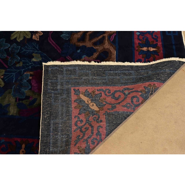 Textile Antique Chinese Art Deco Nichols Hand-Knotted Room Size Wool Rug, Circa 1920s For Sale - Image 7 of 8