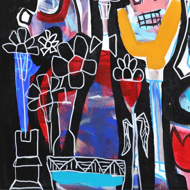 Contemporary Pop Art Mixed Media Painting "Hands Up" Original Artwork by Tommy Lennartsson For Sale - Image 4 of 10