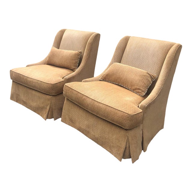 Vintage Hickory White Swivel Chairs Chairish