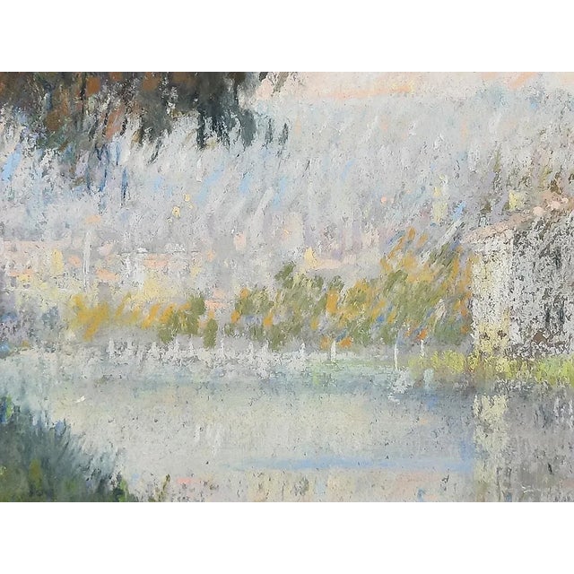 Gregory Davies, Landscape by the Water, 1970s, Pastel, Framed For Sale - Image 6 of 8