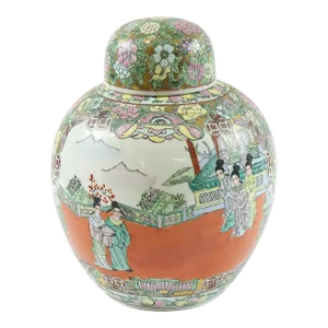 19th Century Chinese Famille Rose Jar with Lid