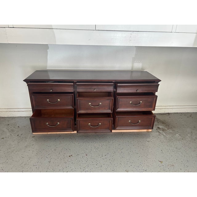 1990s 1990s Ethan Allen Medallion Collection Bedroom Set (California King Bed Frame) For Sale - Image 5 of 18