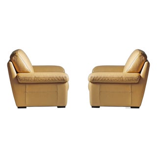 French Leather Chairs - Burov of Paris-a Pair For Sale