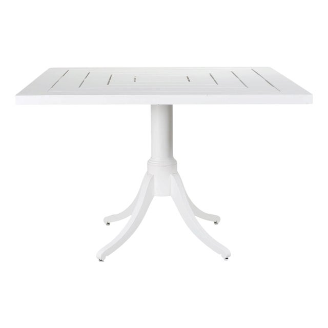 McKinnon and Harris "Maury" Square Aluminum Garden Dining Table For Sale