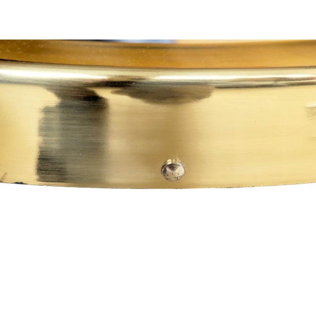 Large Italian Brass Wall Mirror, 1970s For Sale - Image 10 of 14