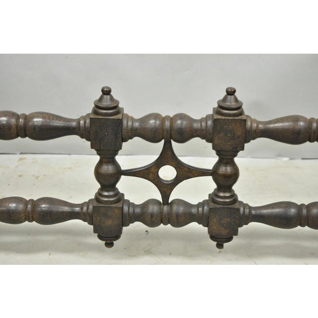 Wood Vintage Gothic Renaissance Wooden Fretwork Rectangular Glass Top Coffee Table For Sale - Image 7 of 14