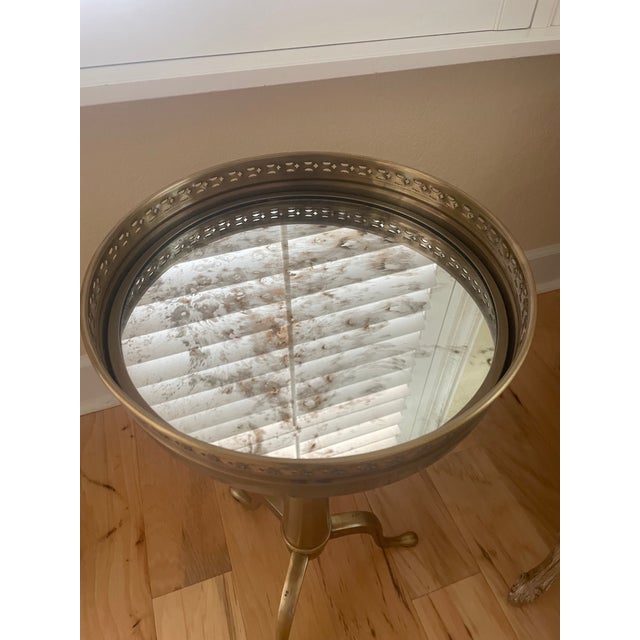 Gueridon Modern Style Telescopic Brass End Table For Sale - Image 4 of 10