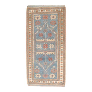 Blue Mini Turkish Konya Rug no. j5304 For Sale