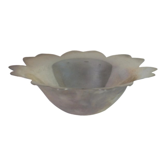 Mid 20th Century Tiffany & Co. Sterling Silver Floral Bon Bon Dish For Sale