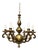 Vintage 1970s Chapman Brass Chandelier For Sale