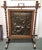 Up for sale is a Circa 1880 English Arts and Crafts Movement Hammered Copper Oak Rotating Fireplace Screen Signed "DASE"!...