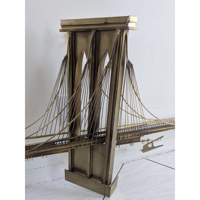 Mid-Century Modern 1976 Curtis Jere Brooklyn Bridge Wall Sculpture For Sale - Image 3 of 10