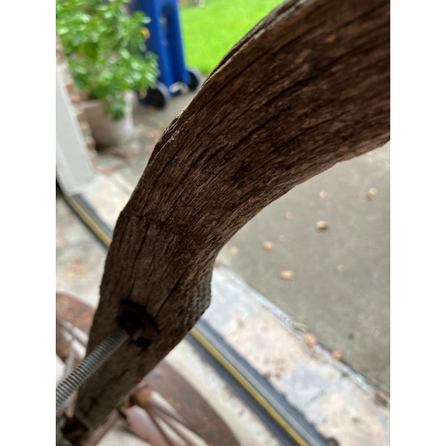 Rustic Antique Weathered Wooden Hand Cart For Sale - Image 3 of 4