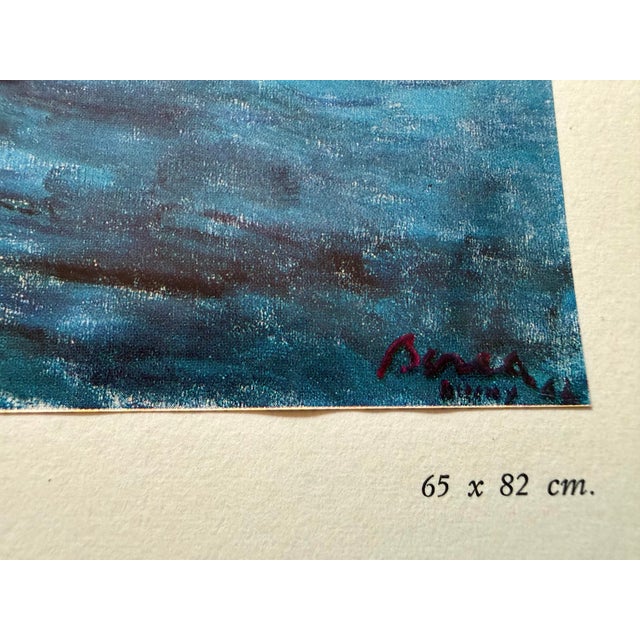 Impressionist 1964 Small Original Print of Dimitrie Berea’s “Balcon Vers Le Lac Leman“ (Balcony View on to Lake Geneva) For Sale - Image 3 of 3