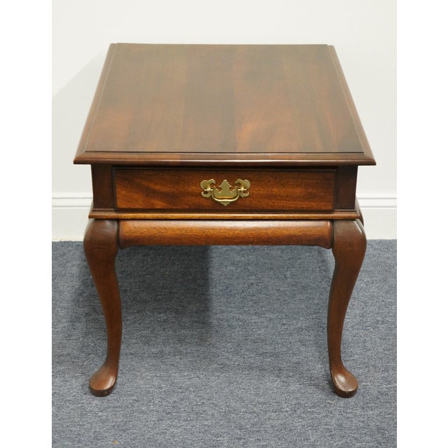 Traditional Cresent Furniture Solid Cherry Traditional Style 22" Accent End Table For Sale - Image 3 of 12