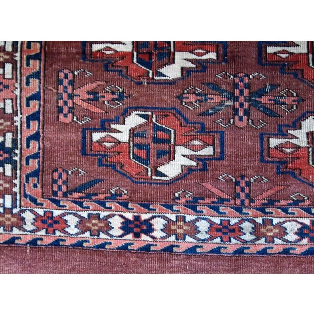 Late 19th Century 1880s Handmade Antique Turkmen Yomud Rug For Sale - Image 5 of 11
