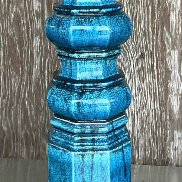 Vintage Stiffel Mid-Century Modern Glazed Ceramic Lamp For Sale - Image 13 of 13