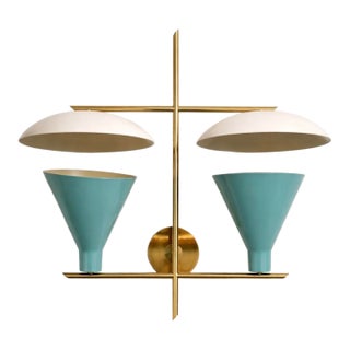 1950s Mid-Century Modern Roberto Giulio Rida White Disk Cones For Sale