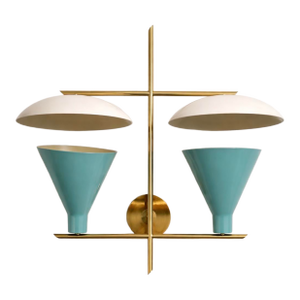 1950s Mid-Century Modern Roberto Giulio Rida White Disk Cones