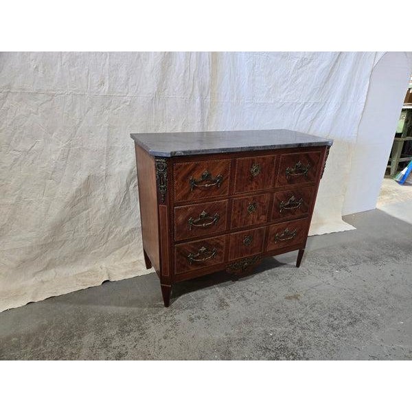 French Early Century LXVI Commode With Marble For Sale - Image 3 of 10