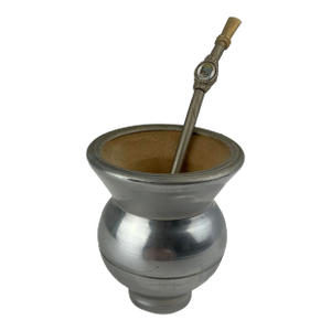 Vintage Yerba Mate Cup and Bombilla