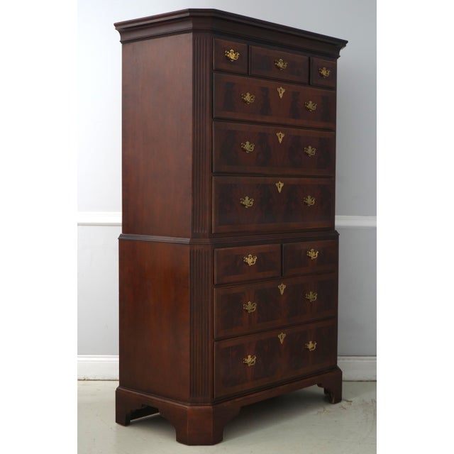 Age: Approx. 30 Years Old Details: British National Trust Collection Figural Mahogany Front Bracket Feet Dovetailed Drawer...