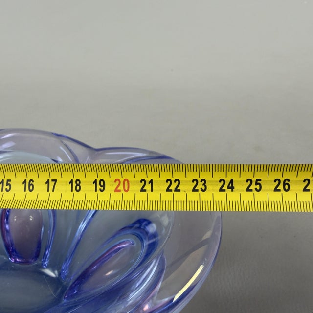 Vintage West German Glass Centerpiece from Waltherglas, 1980s For Sale - Image 9 of 11