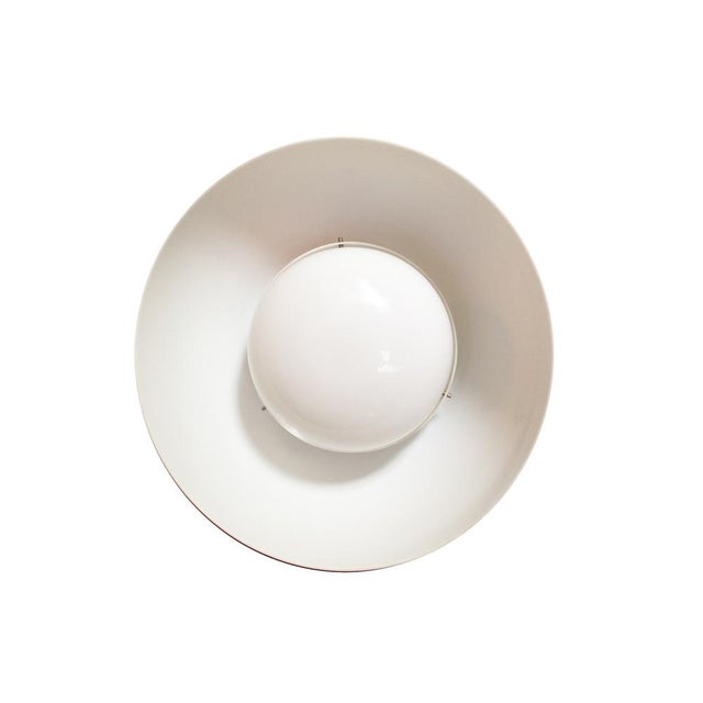 Nickel-Plated Brass & White Methacrylate 4005 Pendant Lamp by A. & p.g. Castiglioni for Kartell, 1960s For Sale - Image 15 of 18