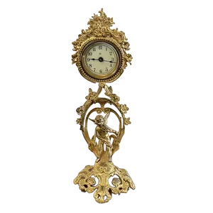 Victorian French Ornate Gilded Clock, 1860s